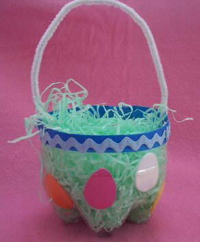 how to make a soda bottle Easter basket